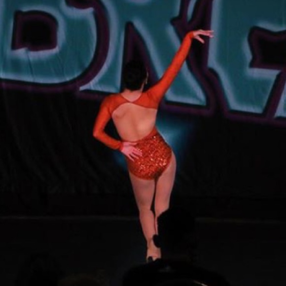 Orange Sassy plunge solo costume